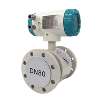 Electromagnetic Liquid Flow Meter for Water Applications Stainless Steel High Accuracy (+/-0.5%) IP68 Protection Flange
