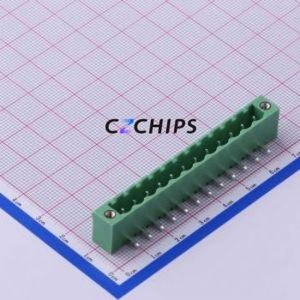 KF2EDGRM-5.0-12P Plug-in Terminal Block Bent Lead Through Hole,P=5mm Board-to-Board / Socket - Closed Screw Fixing 1x12P 5mm - Product Image 1
