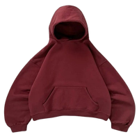 Sweat à capuche oversize en molleton doux de coton pour homme, coupe courte, épaules tombantes, logo personnalisé, direct usine, coupe carrée, impression en relief