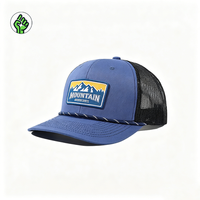 Casquette de baseball en coton de haute qualité pour hommes, avec patch brodé appliqué, personnalisable, 6 panneaux, en maille, style Gorras Trucker