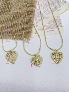 Exquisito Diseño de Joyería para Mujer, Collar con Colgante de Corazón con Circonita Blanca, Precio al por Mayor, para Uso Diario - Product Image 2