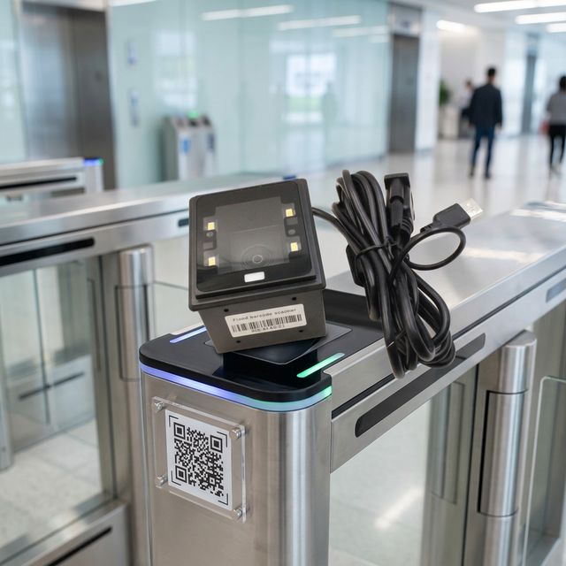 OEM Mounted Indoor Ticket Vending Machine QR Code Reader Turnstile 1D 2D Wiegand Fixed Embedded Barcode Scanner Kiosk Model