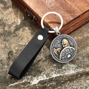 Porte-clés à motif viking nordique en alliage de zinc et acier inoxydable, pendentif thématique, cadeau unisexe - Product Image 2