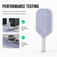 Raquette de pickleball USAPA légère en carbone avec bord en carbone à friction, entièrement en fibre de carbone, silencieuse, avec technologie de réduction du bruit