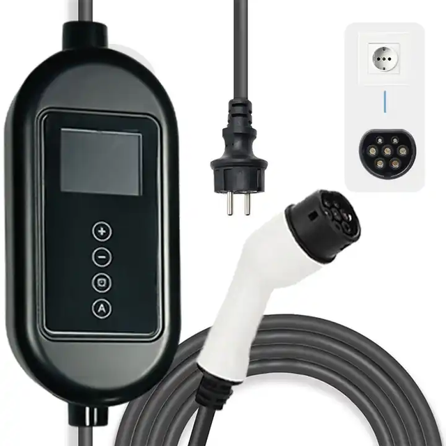 For Tesla 32A Level 2 EV Charger with NACS Connector 14-50 Plug 7KW Electric Car Charger New for All Electric Vehicles
