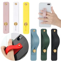 Support de téléphone portable de couleur bonbon, support universel en silicone pour téléphone portable, support de doigt, support de téléphone portable, bracelet, support de téléphone portable, sangle de main