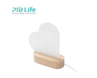 Cadres photo en acrylique personnalisables par sublimation, bases de lampe LED en bois, veilleuses 3D pour cadeaux personnalisés