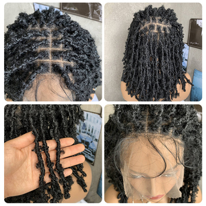 Perruque tressée sans colle Butterfly Locs, entièrement en dentelle HD transparente, 14 pouces, pré-bouclée, torsadée à la main, pour femmes noires - Product Image 4