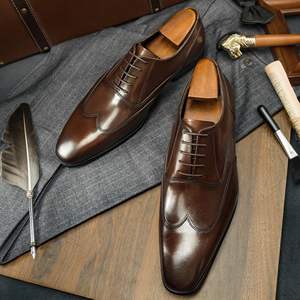 Zapatos de Vestir de Cuero para Hombre, Estilo Británico, Personalizados, de Lujo, con Punta y Correa, Casuales - Product Image 6