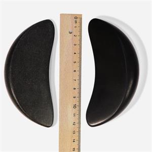 Set <span class=keywords><strong>di</strong></span> 2 Grandi Pietre Calde a Forma <span class=keywords><strong>di</strong></span> <span class=keywords><strong>Luna</strong></span> Crescente in Basalto per Massaggio Spa - Product Image 3