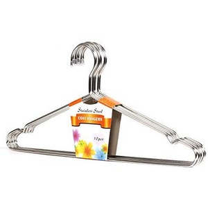 Cintres en acier inoxydable, accessoires lourds, fil de métal, cintres pour vêtements - Product Image 1