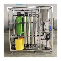 Système de filtration par osmose pour le traitement de l'eau de 500 L pour machine à glace / Machine à eau pure par osmose inverse de 1000 L sur plateforme en acier inoxydable