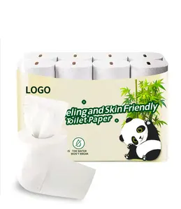 High quality bulk eco friendly oem soft virgin bamboo toilet paper 4ply toilet tissue paper roll manufacturer