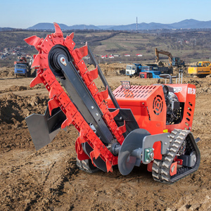 Zanjadora de Cadena para Minicargadora HTC24, Máquina para Cavar Zanjas en Carreteras, Jardines y Granjas, Accionamiento Hidráulico, Alta Calidad - Product Image 3