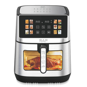 Friteuse à air multifonction 10L 1800W avec réduction de 80 % de l'huile, cuve métallique et fenêtre de cuisson visible pour usage domestique - Product Image 1