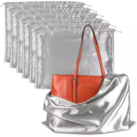 Sac à main de luxe chaussures couvre logo personnalisé anti-poussière stockage grande pochette en soie Satin cordon sac à poussière pour sacs à main