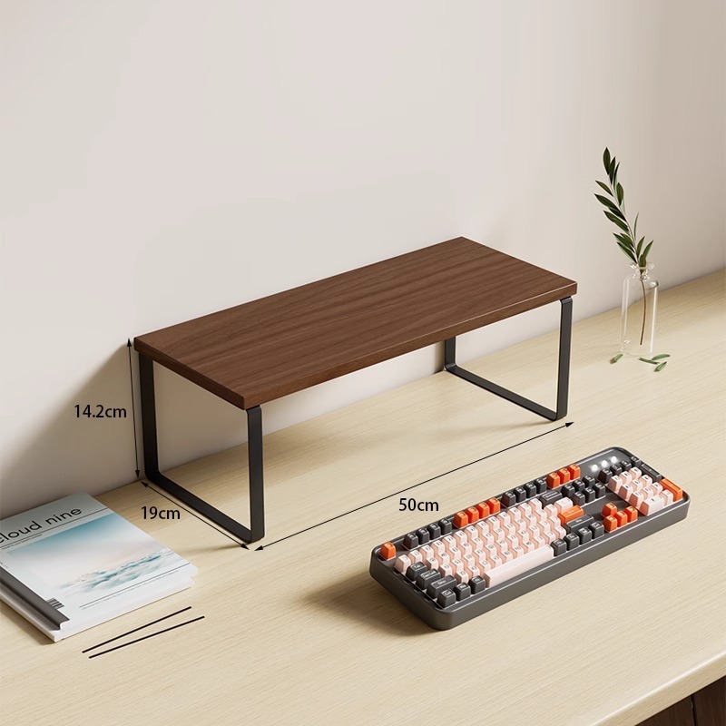 Small size 50X19X14.2CM, walnut color with black frame