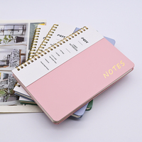 Cahiers à spirales reliés en cuir A5 avec logo personnalisé, journal avec poche, beau carnet