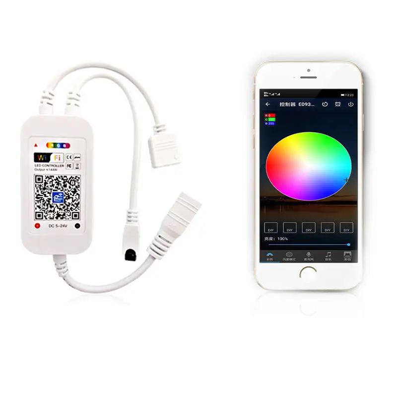 24 key RGB đa màu ánh sáng ajudtsable điều khiển từ xa giao diện hồng ngoại 4 pin app điều khiển LED Strip điều khiển ánh sáng