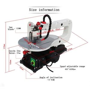 Woodworking Electric Mini <b>Bench</b> Scroll Saw Machines Aluminium <b>Plastic</b> Acrylic Wood Variable Cutting Speed Multi-function Saw - Product Image 3