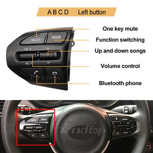 Nouveau bouton de commande du volant <span class=keywords><strong>gauche</strong></span> FetonAuto pour K2 RIO RIO X LINE, multifonctionnel, audio, téléphone, régulateur de vitesse - Product Image 3