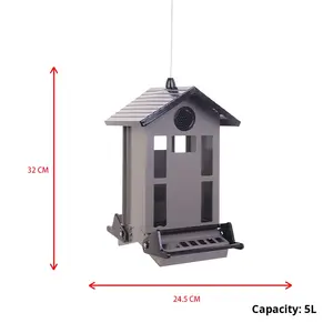 חוצי גבול חדש חיצוני חכם עמיד בפני לחץ-סנאי מתכת בצורת בית ציפורים - Product Image 2