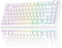 Clavier mécanique de jeu AULA F75 RGB filaire 2.4G sans fil programmable USB/Type-C avec interrupteur mécanique personnalisé PBT Kailh pour