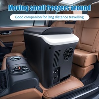 Réfrigérateur-congélateur portable 12V à compresseur 6-10L, multifonctionnel, coque en plastique, pour voiture, camping-car, camion, bateau, fourgonnette