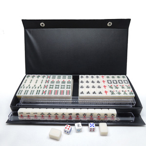 Mini Acrylic Mahjong Set 2.0x1.4x1.2cm Portable Travel With U Shaped Ruler For Chess And Card <b>Entertainment</b> - Product Image 5