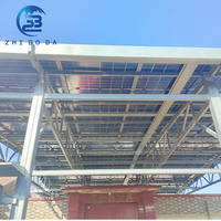 Structure de montage solaire triangulaire en acier revêtu d'alliage d'aluminium pour toit plat/incliné, toiture en tuiles ou toiture en tôle colorée