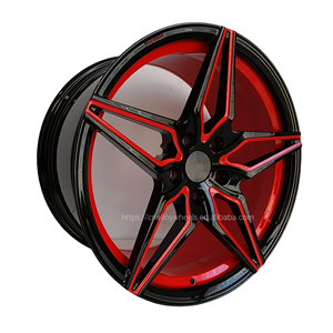 レッドスポーツリムと黒の光沢19 20インチ合金ホイールpcd 5x120.65