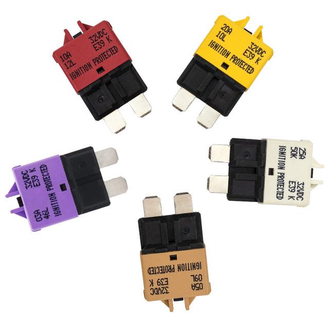 Car Ship Resettable Fuse Manual Recovery Fuse ATO Medium Fuse 32VDC/28VDC 3A for Car & Ship