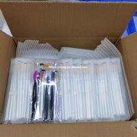 Sharp Fine Hair Blanc Petit Ultra Mince Angle Plat Rond Eye Brow Liner Brosse pour Sourcils Teinter Sous Brow Concealer