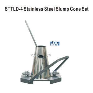 STTLD-4ステンレス鋼スランプコーンセットコンクリートスランプ試験装置スランプコーン、ベースおよびロッドセットセメントコーン試験装置 - Product Image 4