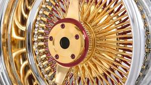 Roue métallique 13 14 <span class=keywords><strong>15</strong></span> 16 17 18 20 22 <span class=keywords><strong>pouces</strong></span> Chrome Lip Gold Spinner Nipple Straight Cross Lace 72 100 150 Spoke RIMS - Product Image 3