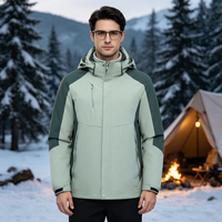 Veste d'extérieur unisexe personnalisée imperméable avec doublure polaire amovible 3-en-1, fermeture éclair thermosoudée, hydrofuge et chaude pour l'hiver