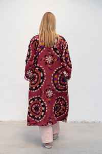 La Mejor Colección de Fábrica, Hecha a Medida, Acolchada, Ecológica, de Invierno, Roja, con Bordado Suzani, Estilo Vintage, de Algodón para Mujer - Product Image 2