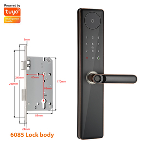 Cerradura de puerta inteligente 6085 Cerradura Cuerpo Huella digital Tarjeta de código digital Llave Desbloqueo Huella digital Cerradura de manija de puerta - Product Image 3