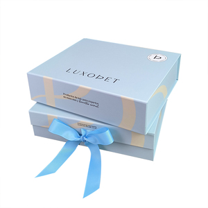 <b>Shipping</b> Boxes Custom Logo Luxury Gift Packaging <b>Box</b> Recyclable Cardboard Magnetic Folding Baby Gift <b>Box</b> with Ribbon - Product Image 1