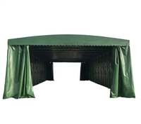 Tente rétractable personnalisée en acier galvanisé avec parois latérales optionnelles, imperméable, ignifuge, pour usage sportif en intérieur