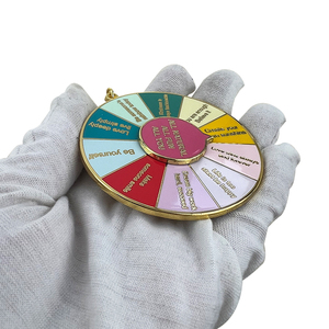 Impresionante hermosa forma de corazón Spinner esmalte pines a granel al por mayor con tarjeta de respaldo - Product Image 2