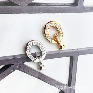 Juego de joyería DIY con cierre chapado en aleación, formas mixtas para hacer collares, circonita cúbica - Product Image 3