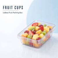 Boîte à fruits transparente pour supermarché et vente en gros, idéale pour les fruits coupés frais et les salades