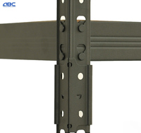 Étagères de rangement métalliques à 5 niveaux, sans boulons, revêtement poudré, anti-rouille, étagères de rangement avec bords roulés, supports verticaux