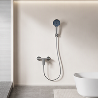 Nouvelle conception 3301 Robinet de douche mural en aluminium antirouille à double commande chaud/froid, ensemble simple pour salle de bain d'appartement