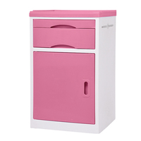 Armoire de chevet médicale moderne bleue en ABS, vente en gros d'usine, armoire de rangement à un tiroir pour hôpital, clinique, salle de séjour, chambre à coucher