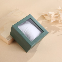Exquisita Caja de Regalo de Cartón Transparente de Color Puro para Relojes, Caja de Almacenamiento de Joyería de Color Sólido Simple