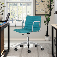 Chaise à dossier en tissu de haute qualité, avec accoudoir en acier, pour usage domestique et au bureau, offre spéciale