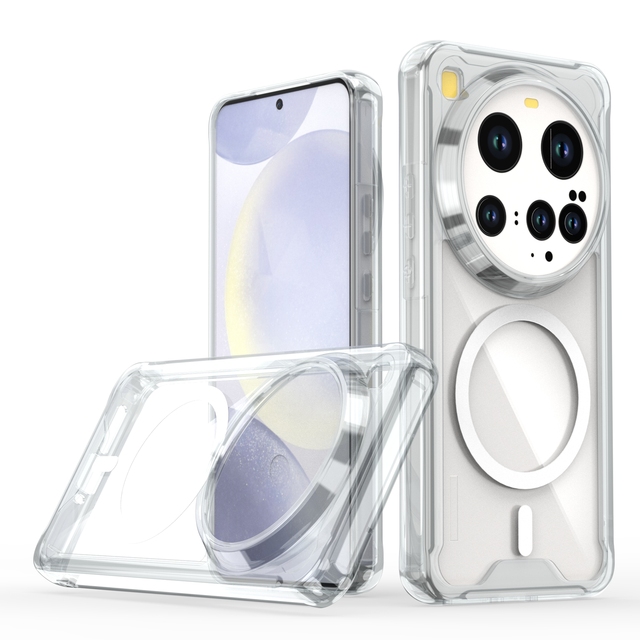 High Quality Transparent TPU Acrylic Magnetic for Xiaomi 15 Ultra Phone Case Full Protection Shockproof Cover Mobile Phone Cases