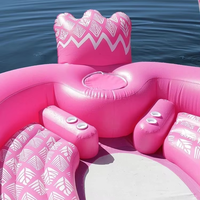 6 personnes Pvc plage matelas pneumatique gonflable Ride-on Island adulte enfants eau natation jouets Flamingo gonflable piscine flotteur
